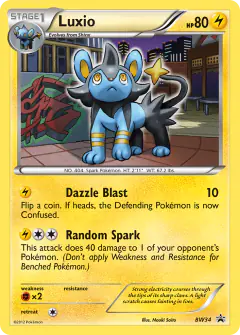 Luxio BW34 Promo card from BW Black Star Promos