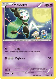 Meloetta BW68 Promo card from BW Black Star Promos