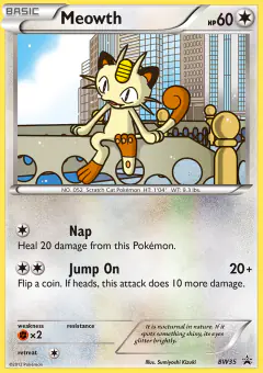 Meowth BW35 Promo card from BW Black Star Promos
