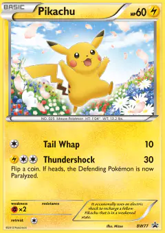 Pikachu BW77/101 Promo card from BW Black Star Promos