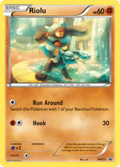 Riolu BW33 Promo card from BW Black Star Promos