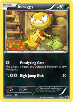 Scraggy BW25 Promo card from BW Black Star Promos