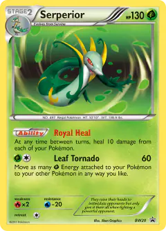 Serperior BW20 Promo card from BW Black Star Promos