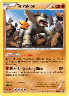 Terrakion BW71 Promo card from BW Black Star Promos