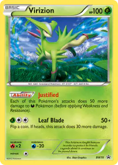 Virizion BW70 Promo card from BW Black Star Promos