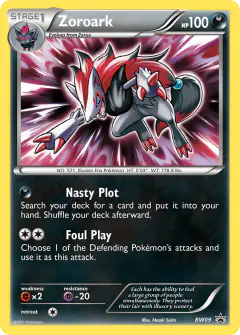 Zoroark BW09 Promo card from BW Black Star Promos