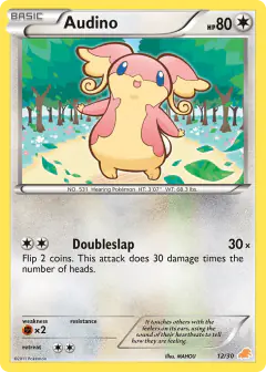Audino 12/30 Common card from BW Trainer Kit Excadrill