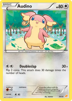 Audino 18/30 Common card from BW Trainer Kit Excadrill