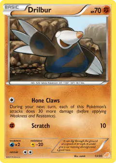 Drilbur 13/30 Common card from BW Trainer Kit Excadrill