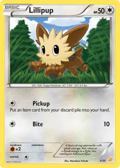 Lillipup 1/30 Common card from BW Trainer Kit Excadrill