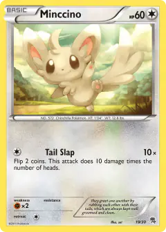 Minccino 19/30 Common card from BW Trainer Kit Zoroark