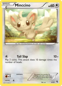 Minccino 4/30 Common card from BW Trainer Kit Zoroark