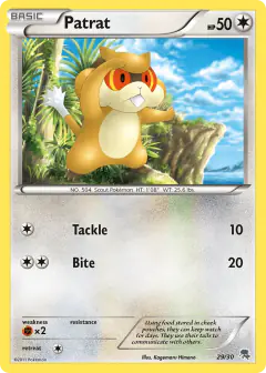 Patrat 29/30 Common card from BW Trainer Kit Zoroark