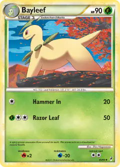 Bayleef 40/95 Uncommon card from Call of Legends