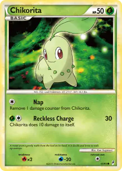Chikorita 53/95 Common card from Call of Legends