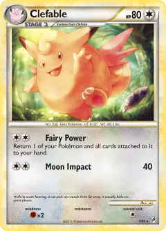 Clefable 1/95 Rare Holo card from Call of Legends