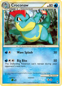 Croconaw 41/95 Uncommon card from Call of Legends