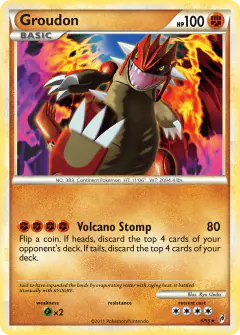 Groudon 6/95 Rare Holo card from Call of Legends