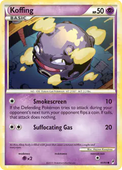 Koffing 60/95 Common card from Call of Legends