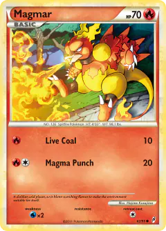 Magmar 62/95 Common card from Call of Legends