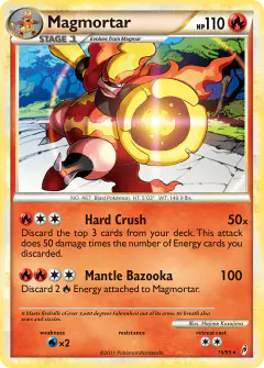Magmortar 16/95 Rare Holo card from Call of Legends