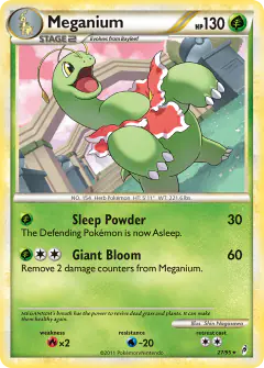 Meganium 27/95 Rare card from Call of Legends