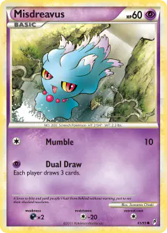 Misdreavus 65/95 Common card from Call of Legends