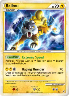 Raikou SL9 Rare Holo card from Call of Legends