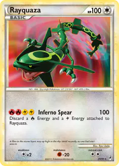 Rayquaza 20/95 Rare Holo card from Call of Legends