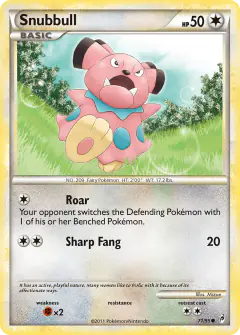 Snubbull 71/95 Common card from Call of Legends