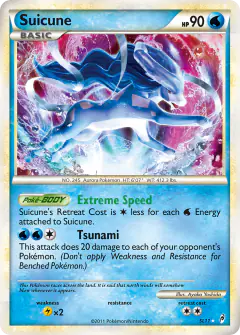 Suicune SL11 Rare Holo card from Call of Legends
