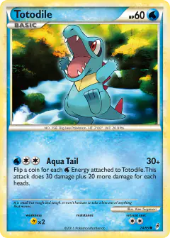 Totodile 74/95 Common card from Call of Legends