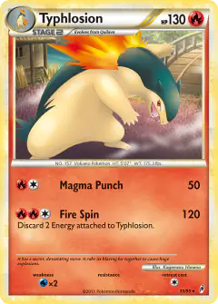 Typhlosion 35/95 Rare card from Call of Legends