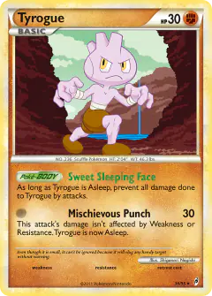 Tyrogue 36/95 Rare card from Call of Legends