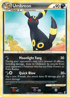 Umbreon 22/95 Rare Holo card from Call of Legends
