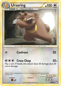 Ursaring 37/95 Rare card from Call of Legends