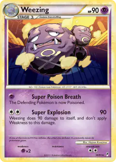Weezing 38/95 Rare card from Call of Legends