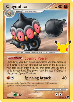 Claydol 15/25 Classic Collection card from Celebrations