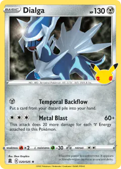 Dialga 20/25 Rare card from Celebrations