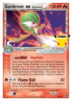 Gardevoir ex δ 93/25 Classic Collection card from Celebrations