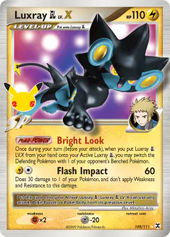 Luxray GL LV.X 109/25 Classic Collection card from Celebrations