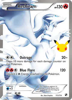 Reshiram 113/25 Classic Collection card from Celebrations