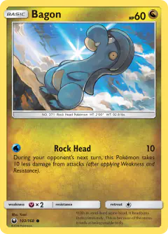 Bagon 103/168 Common card from Celestial Storm