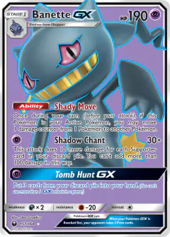 Banette-GX 157/168 Rare Ultra card from Celestial Storm