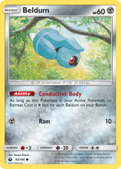 Beldum 92/168 Common card from Celestial Storm