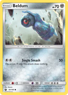 Beldum 93/168 Common card from Celestial Storm