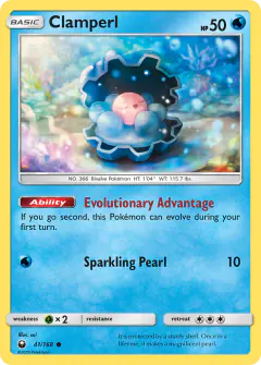 Clamperl 41/168 Common card from Celestial Storm