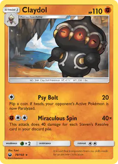 Claydol 79/168 Rare card from Celestial Storm