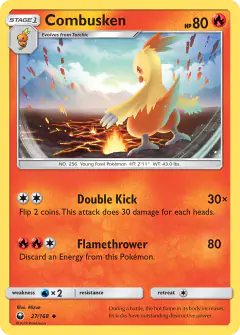 Combusken 27/168 Uncommon card from Celestial Storm