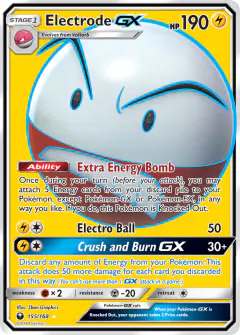 Electrode-GX 155/168 Rare Ultra card from Celestial Storm